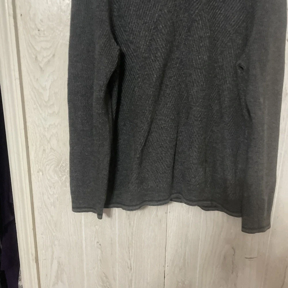Tommy Bahama Sweater Mens Large Blue Gray Reversible 1/4 Zip Cotton Casual‎ FLAW